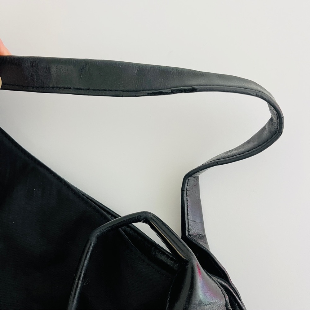 HOBO Black Crossbody Tote Zippers Nylon Classic - Picture 8 of 9